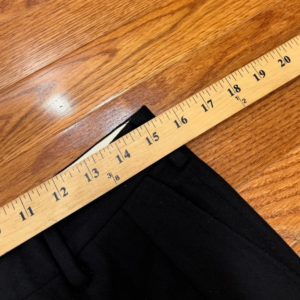 Paul Stuart Dress Pants Fits Mens 30x29 Black Wool Pleated Cuffed Italy Canada